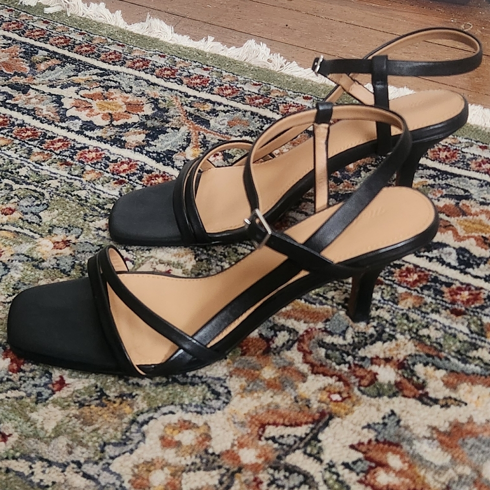 Madewell Black Strappy Heels